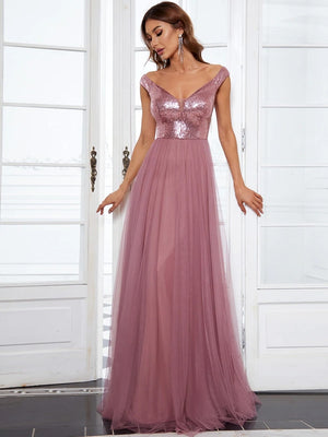 A-Line Sleeveless V-neck Dress - http://chicboutique.com.au