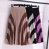 Pleated Elastic High Waist A-line Skirt - http://chicboutique.com.au