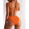 V-Neck Ribbed High Waist Bikini Set - http://chicboutique.com.au