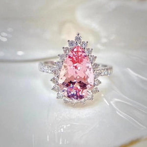 Luxury Water Drop Pink CZ Ring - http://chicboutique.com.au