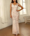 V-Neck Sleeveless Floor Length Elegant Evening Dress - http://chicboutique.com.au