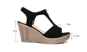 Platform Zip Wedge Heel Sandals - http://chicboutique.com.au