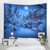 Snowy Night Under The Moon Tapestry Wall Cloth Assorted Sizes - http://chicboutique.com.au
