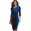 Contrast Color Body-con Elegant Dress - http://chicboutique.com.au