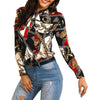 Chain print long-sleeved casual shirt blouse - http://chicboutique.com.au