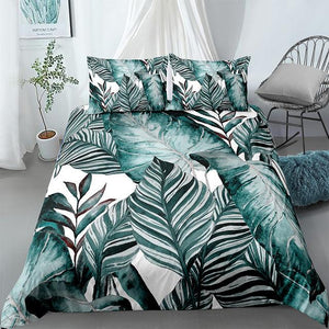 Palm Leaves Print Luxury Bedding Doona Cover Set - http://chicboutique.com.au