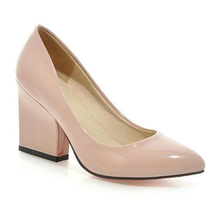 Thick High Heel Fashion Everyday Work Pumps Small and Large Size 34-43 - http://chicboutique.com.au