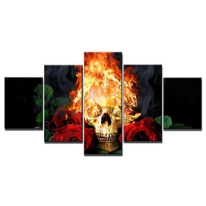 Skull Canvas 5 Panel Wall Art - http://chicboutique.com.au