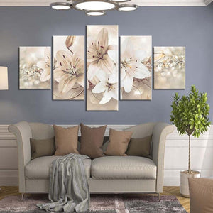 5 Panel Lily Wall Art - http://chicboutique.com.au