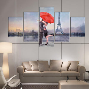 5 piece Paris Romantic Canvas Wall Art - http://chicboutique.com.au