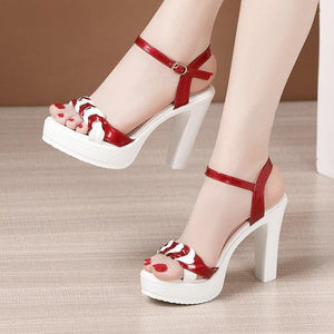 Elegant Platform Square Heel Sandals - http://chicboutique.com.au