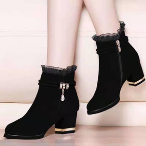Waterproof Square Heel Boots - http://chicboutique.com.au