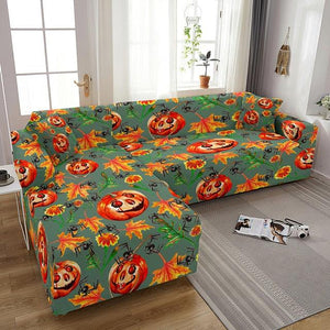 L Shape Autumn Maple Leaves Stretch Sofa Cover - http://chicboutique.com.au