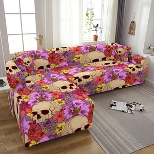 Skull With Rose Elastic Couch Sofa Cover - http://chicboutique.com.au