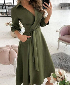 Vintage Elegant Wrap Around Dress - http://chicboutique.com.au