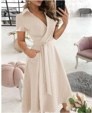 Vintage Elegant Wrap Around Dress - http://chicboutique.com.au