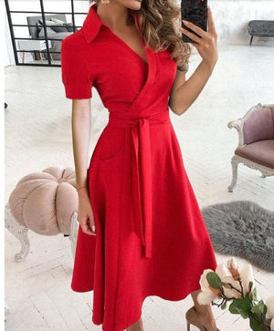 Vintage Elegant Wrap Around Dress - http://chicboutique.com.au