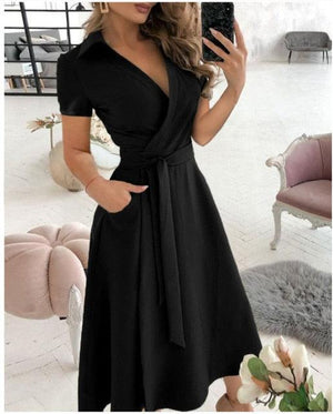 Vintage Elegant Wrap Around Dress - http://chicboutique.com.au