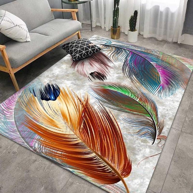 Feather Print Soft Area Rugs - http://chicboutique.com.au