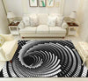 Illusion Geometric Black & White Grid Area Rug - http://chicboutique.com.au