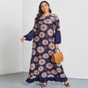 High Quality Plus Size Long Sleeve Printed Dress - http://chicboutique.com.au