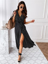 Short Sleeve Bohemian Polka Dot Maxi Dress - http://chicboutique.com.au