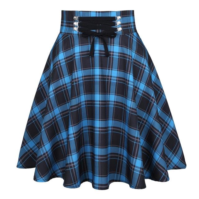 Blue High Waist A Line Skirt - http://chicboutique.com.au
