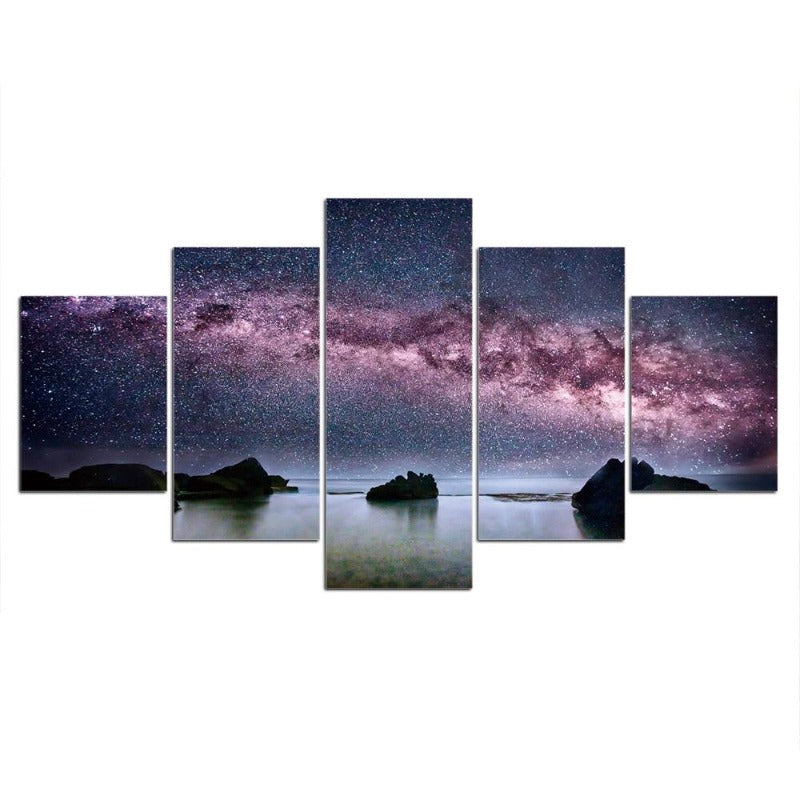 Starry sky 5 Panel Canvas Wall Art - http://chicboutique.com.au