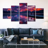 Sunset 5 Piece Canvas Wall Art - http://chicboutique.com.au
