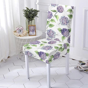 Purple Flower Elastic Chair Cover - http://chicboutique.com.au