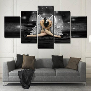 Sad Angel Canvas 5 panel wall art - http://chicboutique.com.au