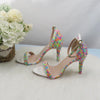 Pearl Ankle Strap Multicoloured Thin Heel Buckle Sandal - http://chicboutique.com.au