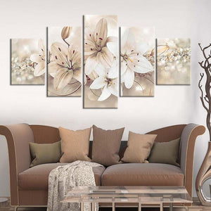 5 Panel Lily Wall Art - http://chicboutique.com.au