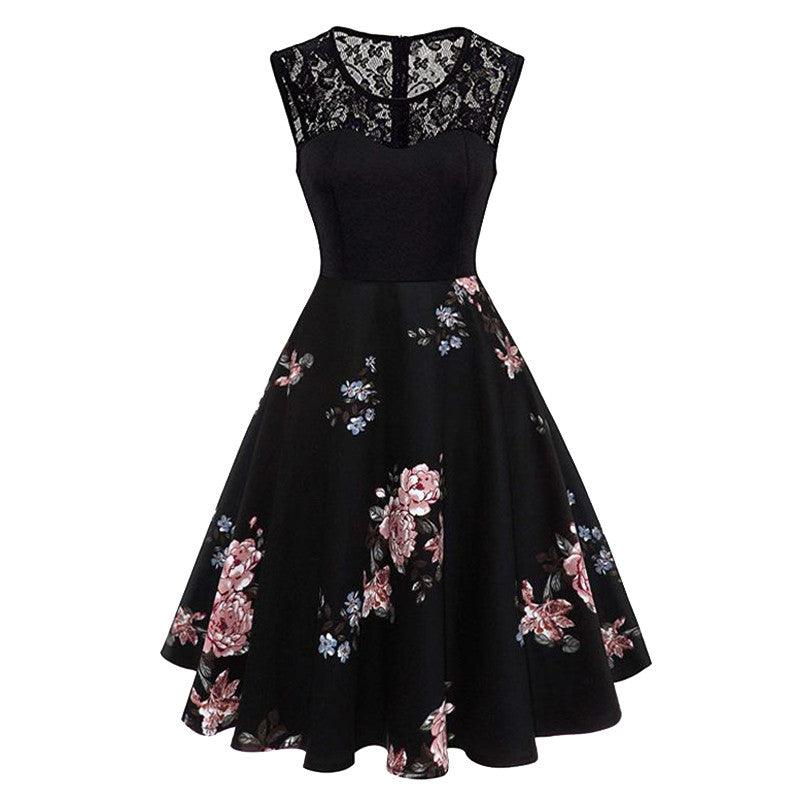 A Line Peony Flower Vintage Dress - http://chicboutique.com.au