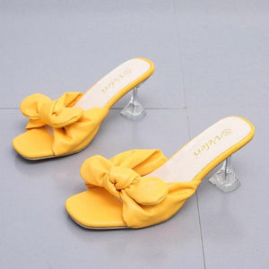 Chic Bow Square Heel Sandals - http://chicboutique.com.au
