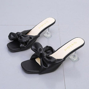 Chic Bow Square Heel Sandals - http://chicboutique.com.au