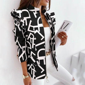 Plaid Ruffle Sleeve Coat - http://chicboutique.com.au