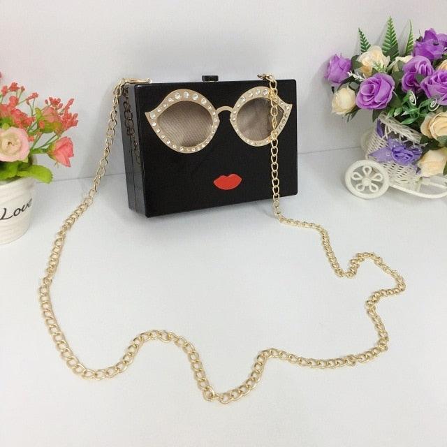 Rhinestone Sunglasses Handbag - http://chicboutique.com.au