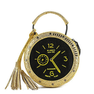 Fun Clock Shape Sequin Handbag - http://chicboutique.com.au