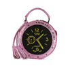 Fun Clock Shape Sequin Handbag - http://chicboutique.com.au