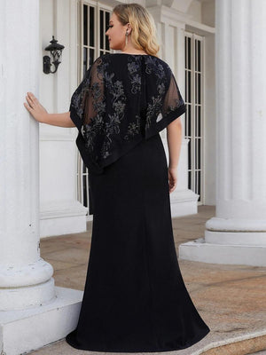 Plus Size Gorgeous Round Neck Floor Length Dress - http://chicboutique.com.au