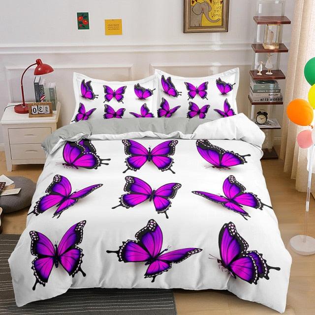 Colourful Butterfly Duvet Covers With Pillowcases - http://chicboutique.com.au
