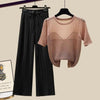 Short Sleeved High waisted Pants and Short Sleeve Top - http://chicboutique.com.au