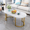 Imitation Marble Luxurious Oval Coffee Table Assorted Colours - http://chicboutique.com.au