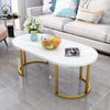 Imitation Marble Luxurious Oval Coffee Table Assorted Colours - http://chicboutique.com.au