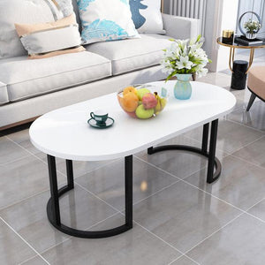 Imitation Marble Luxurious Oval Coffee Table Assorted Colours - http://chicboutique.com.au