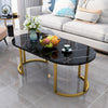 Imitation Marble Luxurious Oval Coffee Table Assorted Colours - http://chicboutique.com.au