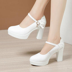 Mary Janes Assorted Heel Height Platform Heels - http://chicboutique.com.au