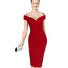 Elegant Slash Neck Body-con Pencil Dress - http://chicboutique.com.au