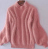 Thick Warm Turtleneck Mohair Lantern Sleeve Pullover - http://chicboutique.com.au